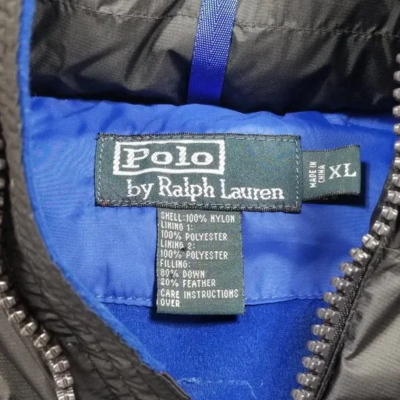 POLO Ralph Lauren USA Down Hill Alpine Big Pony Ski Down Puffer Vest Hooded XL - Picture 6 of 8